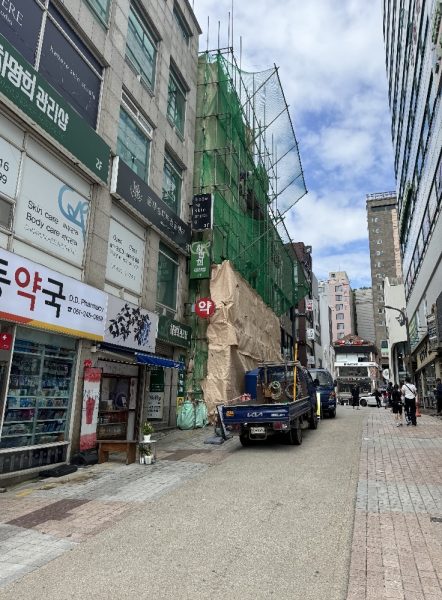 韓国の建設現場