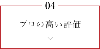 プロの高い評価